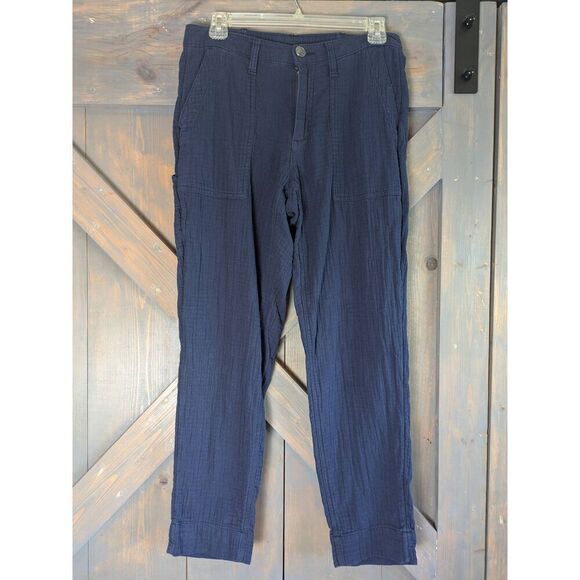 Old Navy Pants Women's Size 4 Cropped Navy Pockets - Picture 1 of 11
